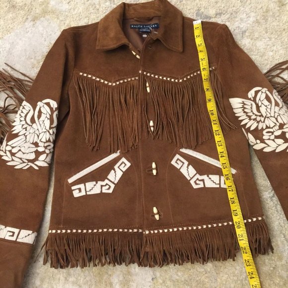 Ralph Lauren Western Eagle Suede Jacket Women M - Picture 4 of 9
